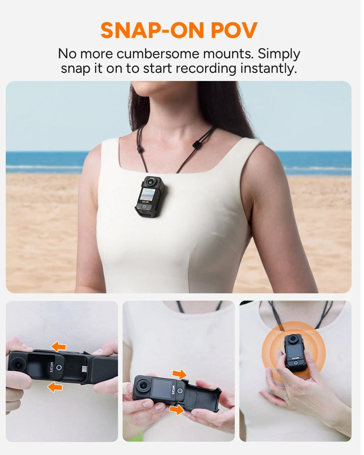 SJCAM C400 Pocket Action Camera 4K WiFi 5G Touch Screen 6-Axis Stabilization