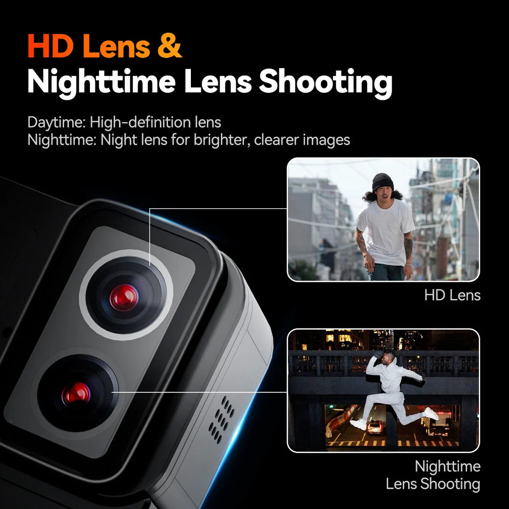 SVBONY SVGo Action Camera Dual Lens HD 4K 30fps IPX8 Waterproof with Camera Grip