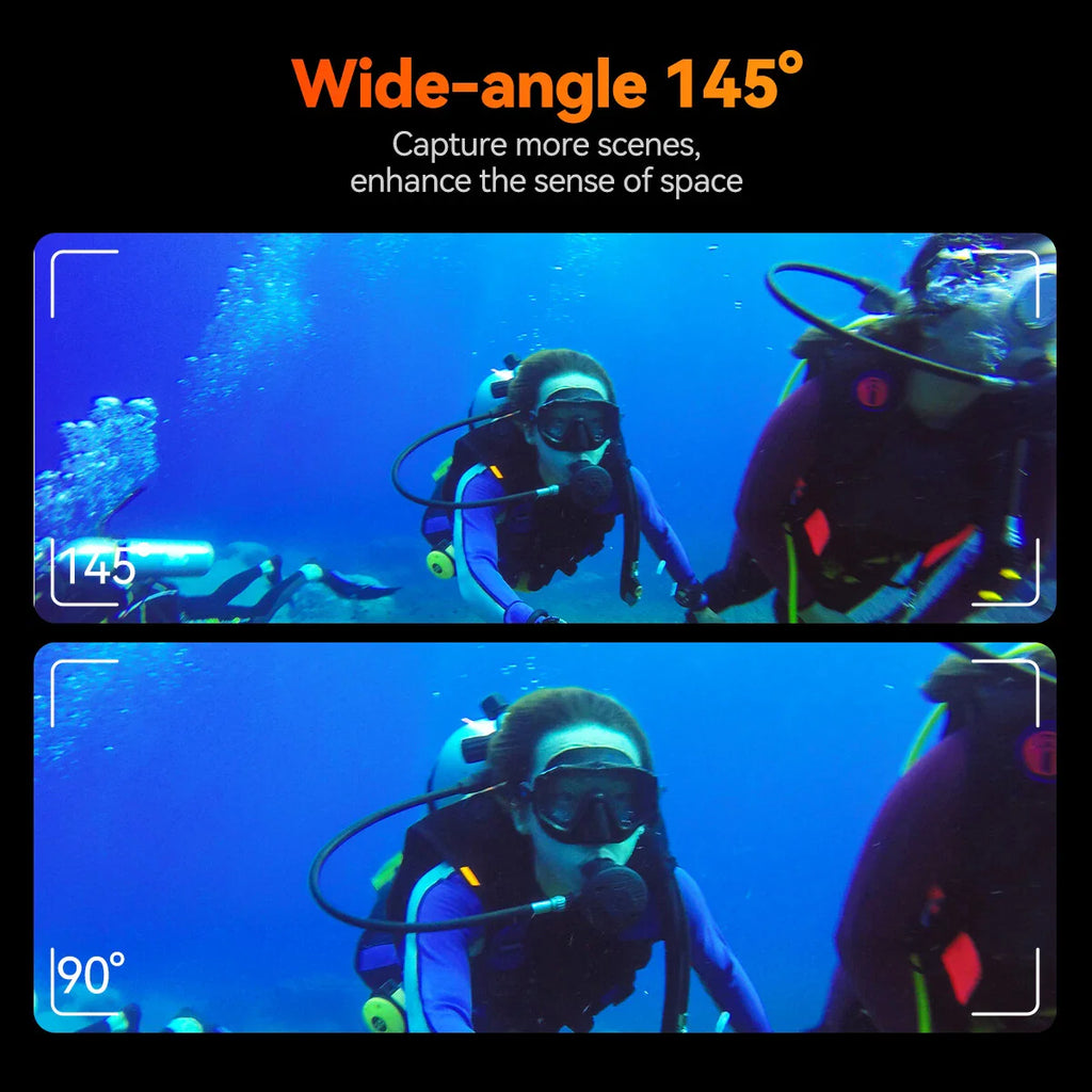 SVBONY SVGo Action Camera Dual Lens HD 4K 30fps IPX8 Waterproof with Camera Grip