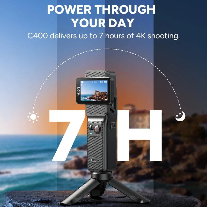 SJCAM C400 Handheld Action Camera 4K WiFi Touch Screen 6-Axis Stabilization