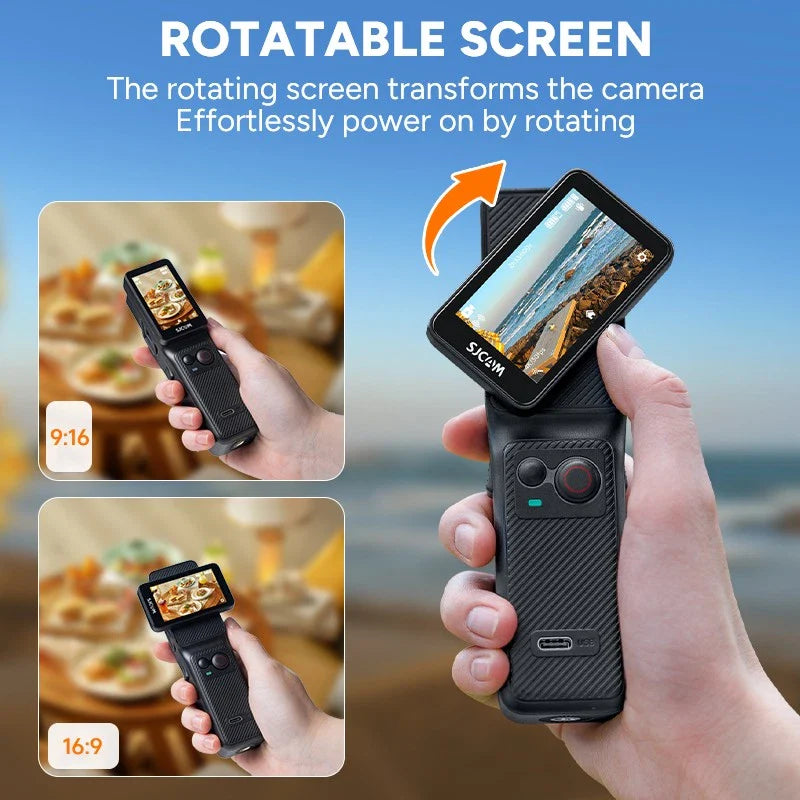 SJCAM C400 Handheld Action Camera 4K WiFi Touch Screen 6-Axis Stabilization