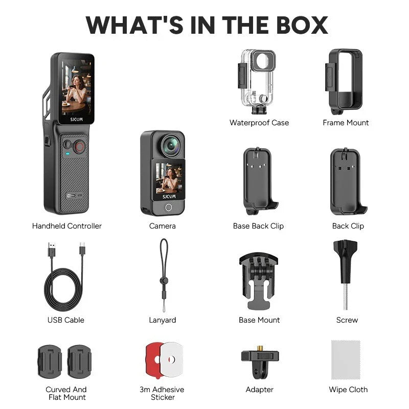 SJCAM C400 Handheld Action Camera 4K WiFi Touch Screen 6-Axis Stabilization